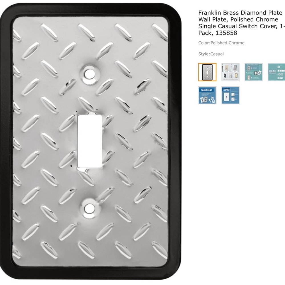 Franklin brass diamond plated electrical light switch cover